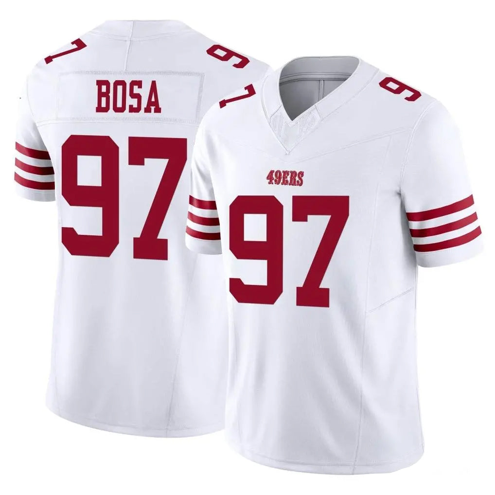 BIPIHUC SF.49ers #97 Nick Bosa Player White Limited Vapor F.U.S.E. Home Game Stitched Jerseys