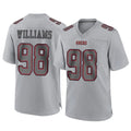 BIPIHUC SF.49ers #98 Mykel Williams Player Gray Atmosphere Fashion Home Game Stitched Jerseys