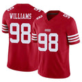 BIPIHUC SF.49ers #98 Mykel Williams Player Red Limited Vapor F.U.S.E. Home Game Stitched Jerseys