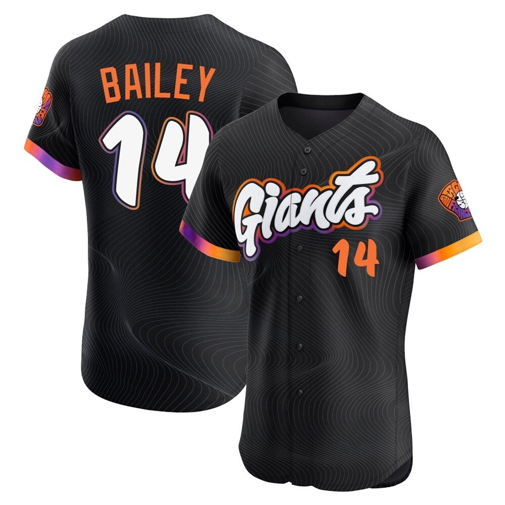 BIPIHUC SF.Giants #14 Patrick Bailey Player Black 2025 City Connect Home Limited Elite Stitched Jerseys