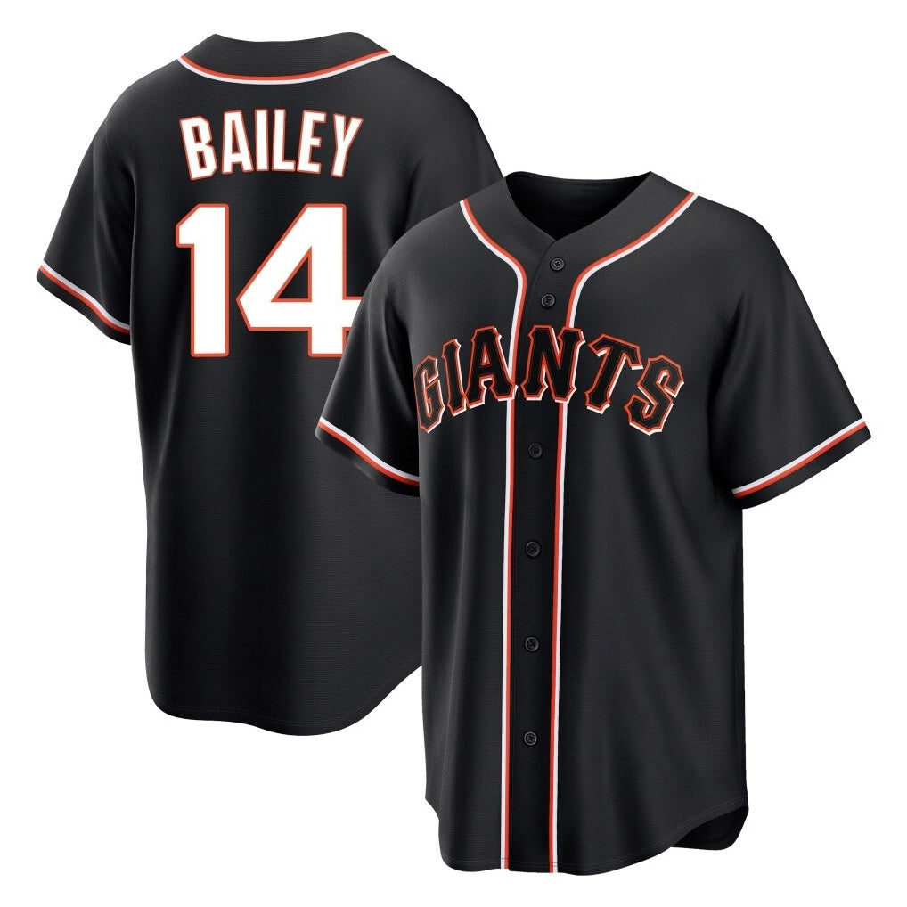BIPIHUC SF.Giants #14 Patrick Bailey Player Black Fashion Out Home Limited Stitched Jerseys