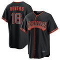 BIPIHUC SF.Giants #16 Rafael Devers Player Black Alternate Limited Stitched Jerseys
