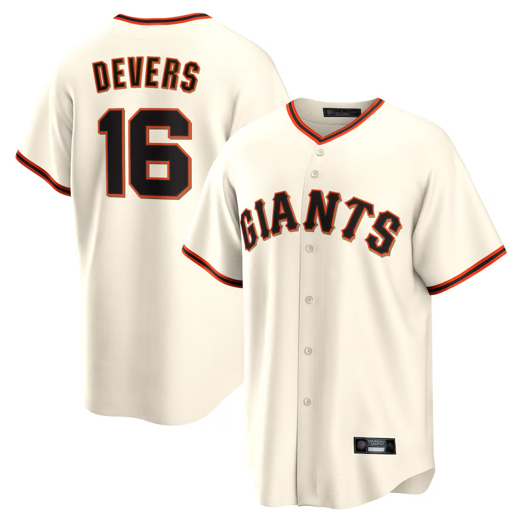 BIPIHUC SF.Giants #16 Rafael Devers Player Cream Home Game Stitched Jerseys