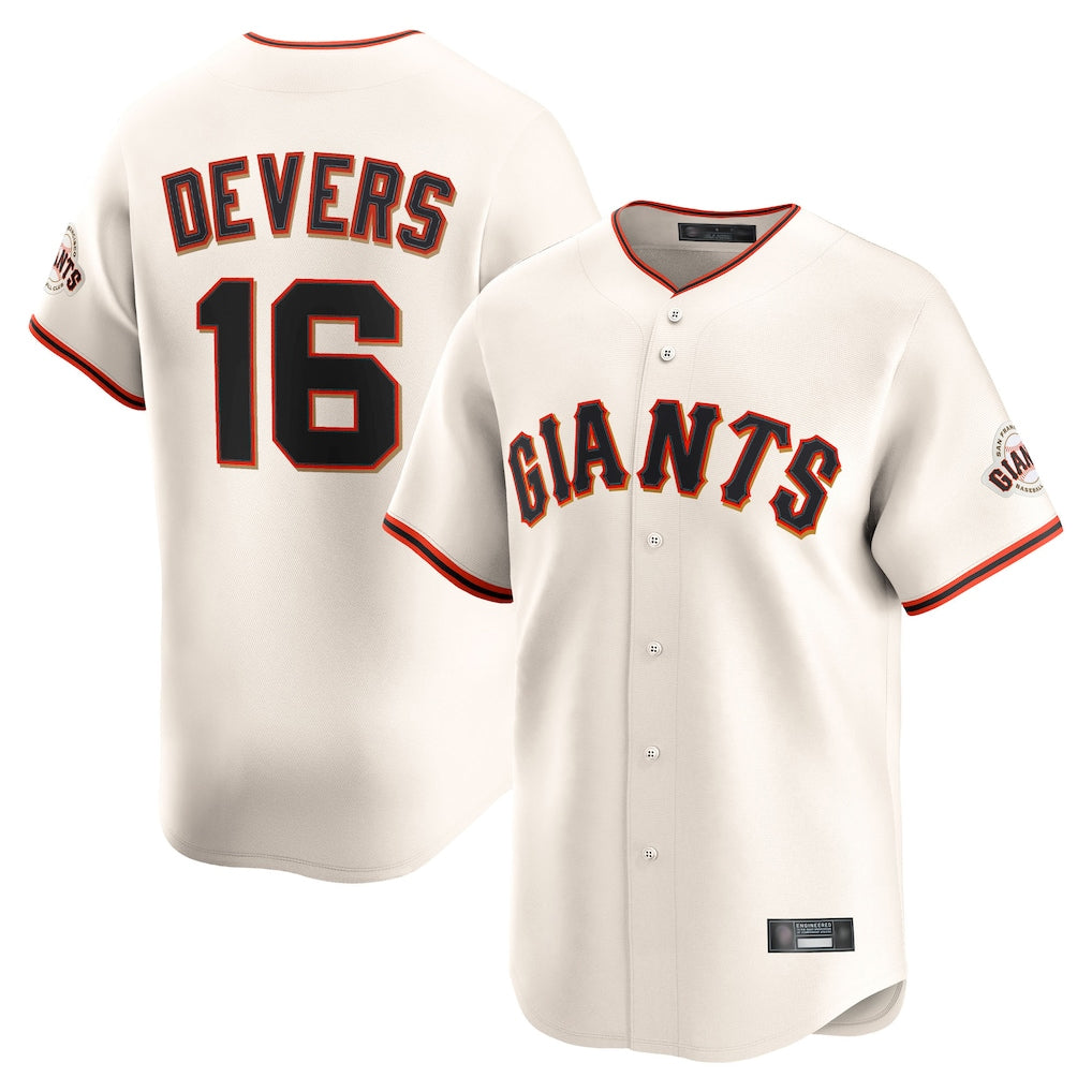 BIPIHUC SF.Giants #16 Rafael Devers Player Cream Home Limited Stitched Jerseys