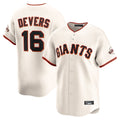 BIPIHUC SF.Giants #16 Rafael Devers Player Cream Home Limited Stitched Jerseys