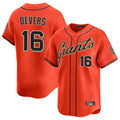 BIPIHUC SF.Giants #16 Rafael Devers Player Orange Home Limited Stitched Jerseys
