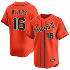 BIPIHUC SF.Giants #16 Rafael Devers Player Orange Home Limited Stitched Jerseys