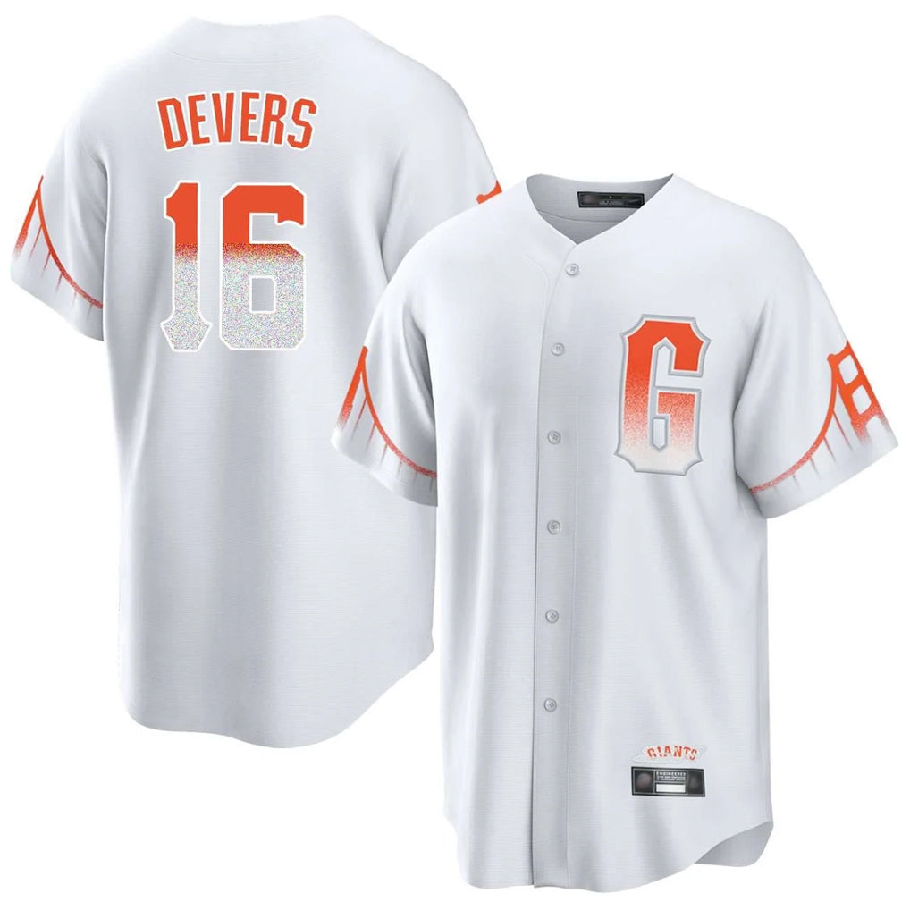 BIPIHUC SF.Giants #16 Rafael Devers Player White City Connect Home Game Stitched Jerseys