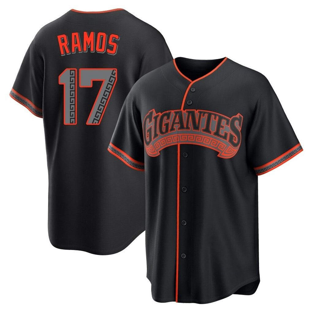 BIPIHUC SF.Giants #17 Heliot Ramos Player Black Alternate Limited Stitched Jerseys