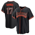 BIPIHUC SF.Giants #17 Heliot Ramos Player Black Alternate Limited Stitched Jerseys