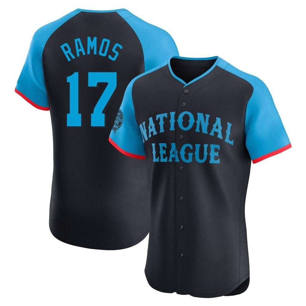 BIPIHUC SF.Giants #17 Heliot Ramos Player Navy National League All-Star Home Limited Elite Stitched Jerseys