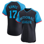 BIPIHUC SF.Giants #17 Heliot Ramos Player Navy National League All-Star Home Limited Elite Stitched Jerseys