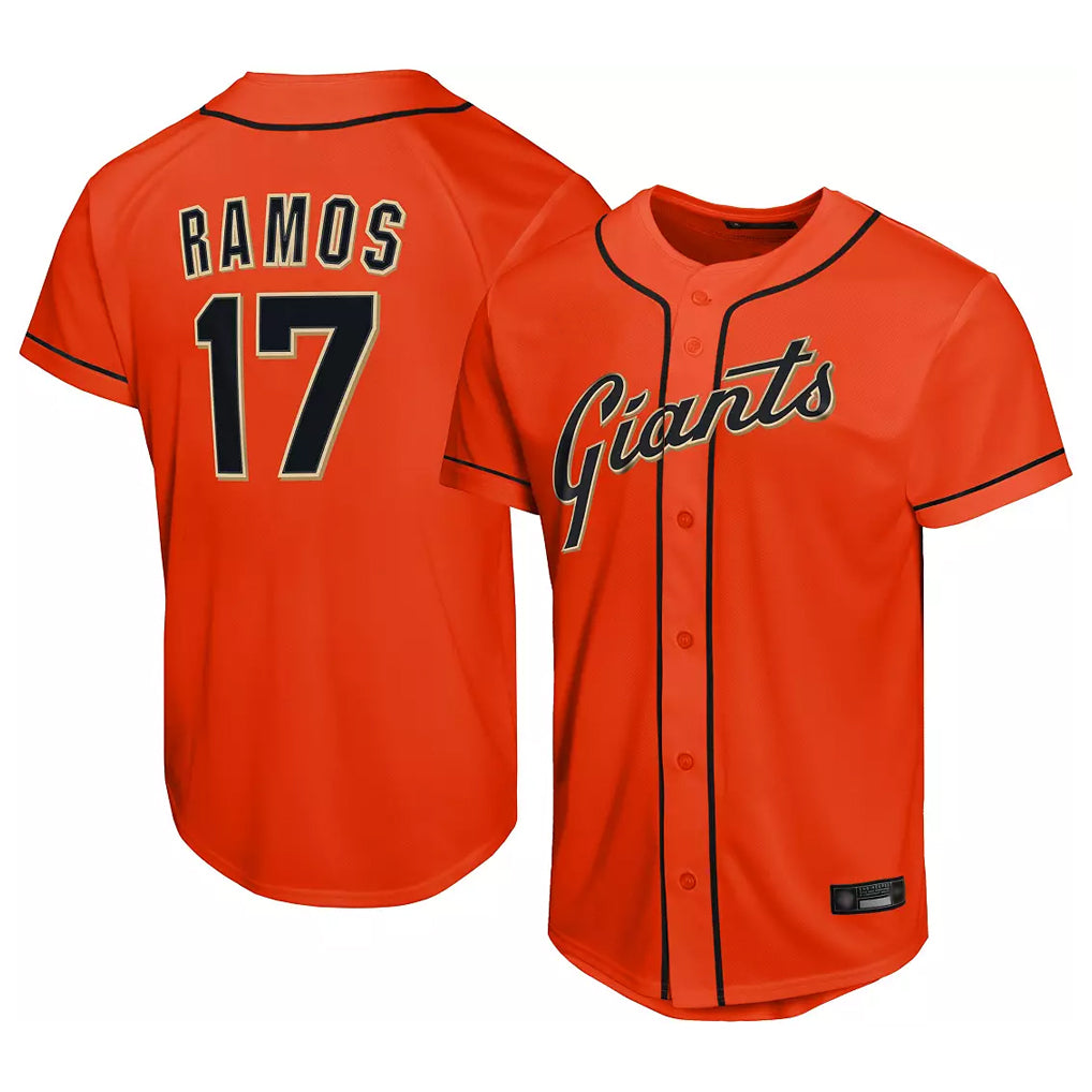 BIPIHUC SF.Giants #17 Heliot Ramos Player Orange Home Limited Stitched Jerseys