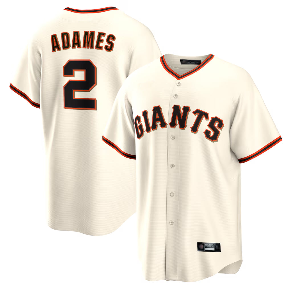 BIPIHUC SF.Giants #2 Willy Adames Player Cream Home Game Stitched Jerseys