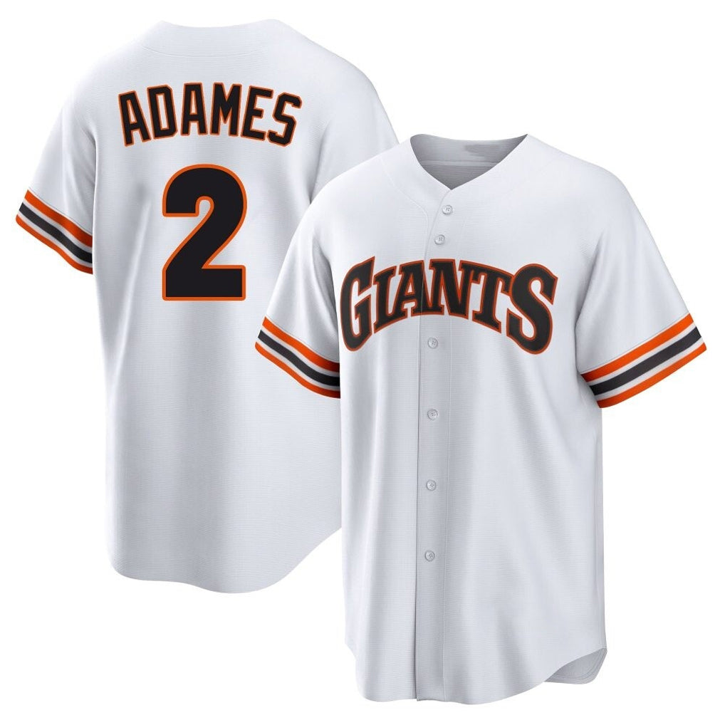 BIPIHUC SF.Giants #2 Willy Adames Player White Home Game Stitched Jerseys