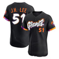 BIPIHUC SF.Giants #51 Jung Hoo Lee Player Black 2025 City Connect Home Limited Elite Stitched Jerseys