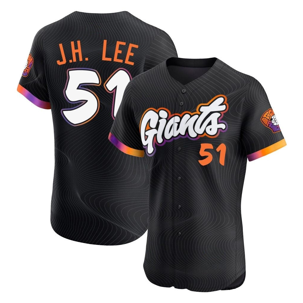 BIPIHUC SF.Giants #51 Jung Hoo Lee Player Black 2025 City Connect Home Limited Elite Stitched Jerseys