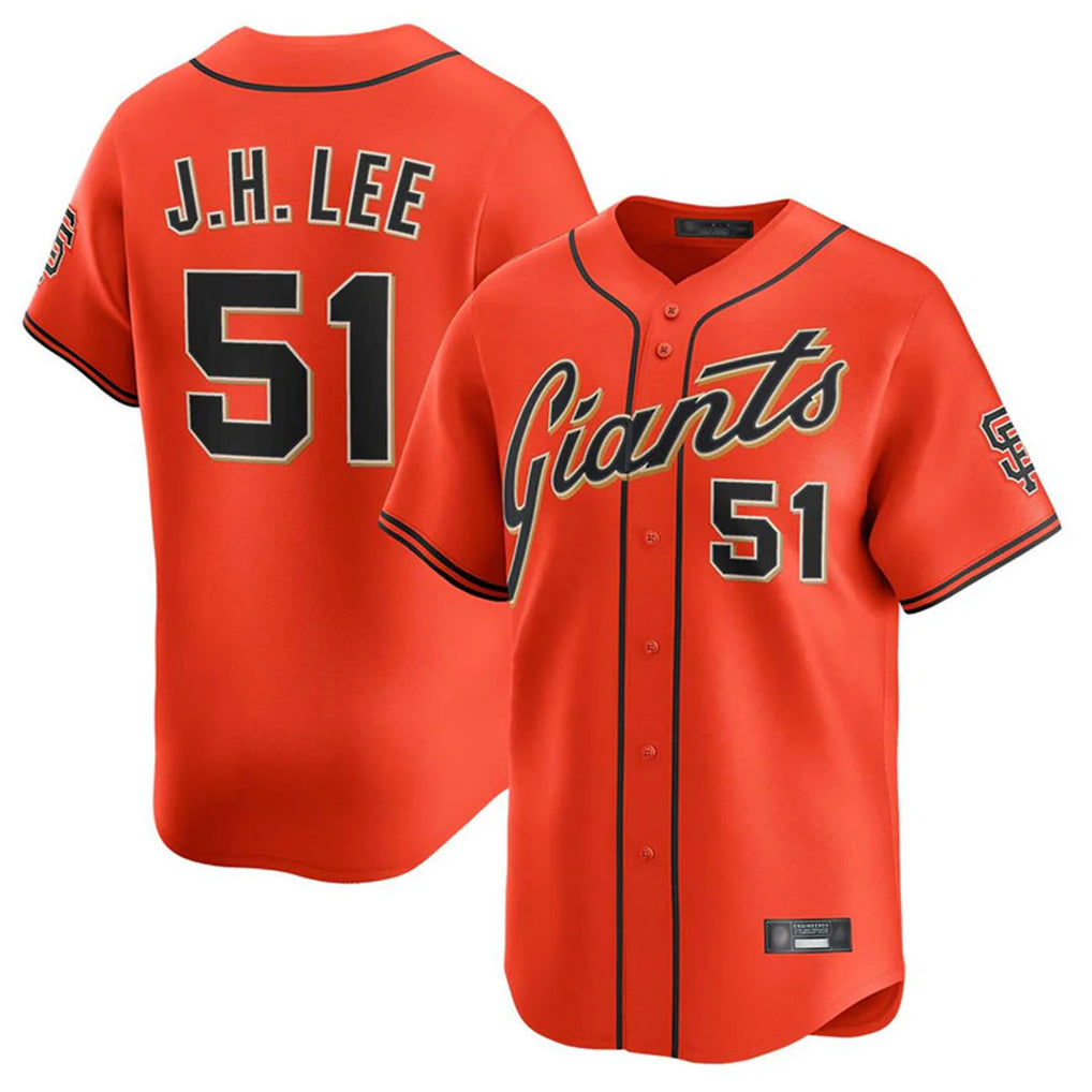 BIPIHUC SF.Giants #51 Jung Hoo Lee Player Orange Home Limited Stitched Jerseys
