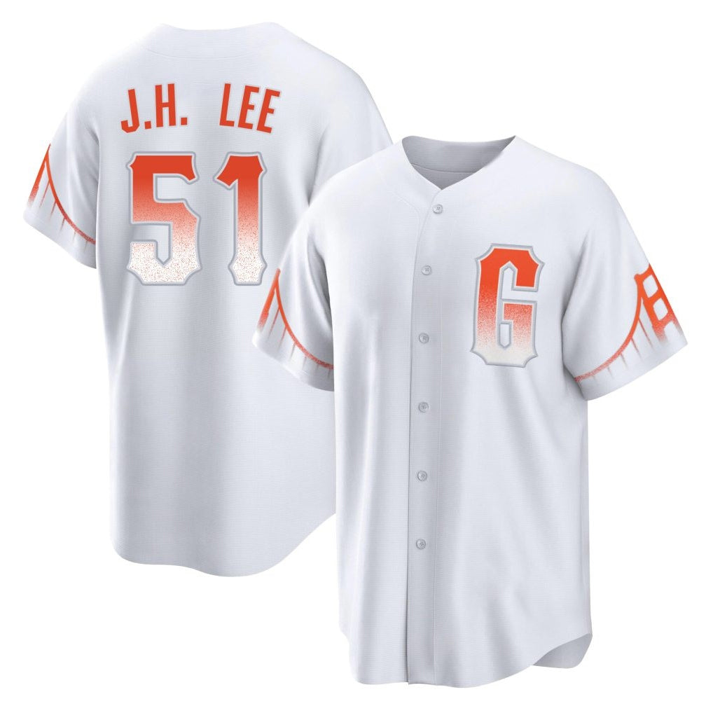BIPIHUC SF.Giants #51 Jung Hoo Lee Player White City Connect Home Game Stitched Jerseys