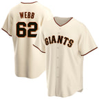 BIPIHUC SF.Giants #62 Logan Webb Player Cream Home Game Stitched Jerseys