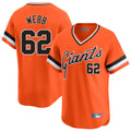 BIPIHUC SF.Giants #62 Logan Webb Player Orange Home Game T-shirt Stitched Jerseys
