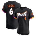 BIPIHUC SF.Giants #6 Daniel Susac Player Black 2025 City Connect Home Limited Elite Stitched Jerseys