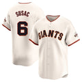 BIPIHUC SF.Giants #6 Daniel Susac Player Cream Home Limited Stitched Jerseys