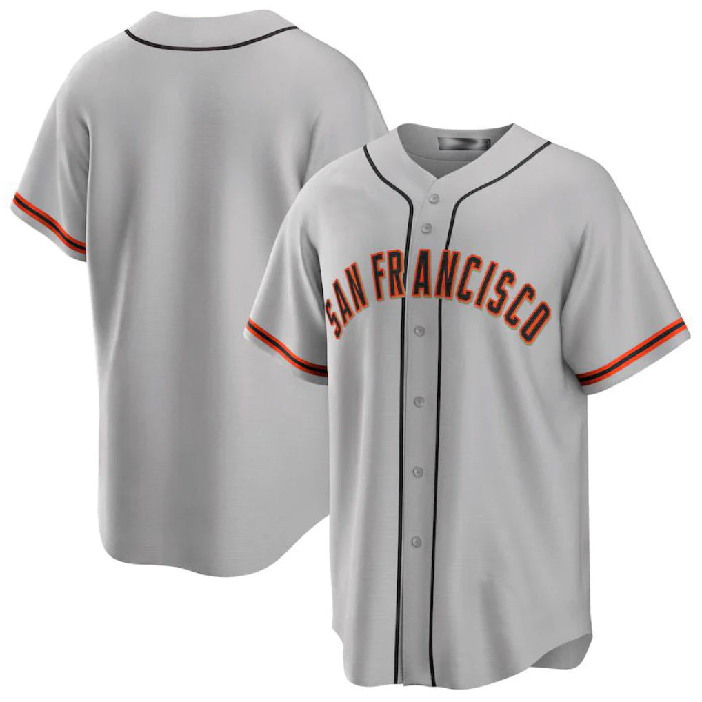 BIPIHUC SF.Giants Blank Player Gray Home Game Stitched Jerseys