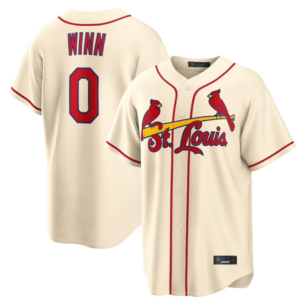 BIPIHUC St. Louis Cardinals #0 Masyn Winn Player Cream Home Game Stitched Jerseys