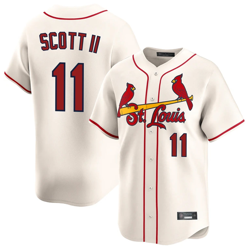 BIPIHUC St. Louis Cardinals #11 Victor Scott II Player Cream Home Limited Stitched Jerseys