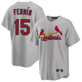 BIPIHUC St. Louis Cardinals #15 Jose Fermin Player Gray Home Game Stitched Jerseys