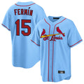 BIPIHUC St. Louis Cardinals #15 Jose Fermin Player Light Blue Home Game Stitched Jerseys