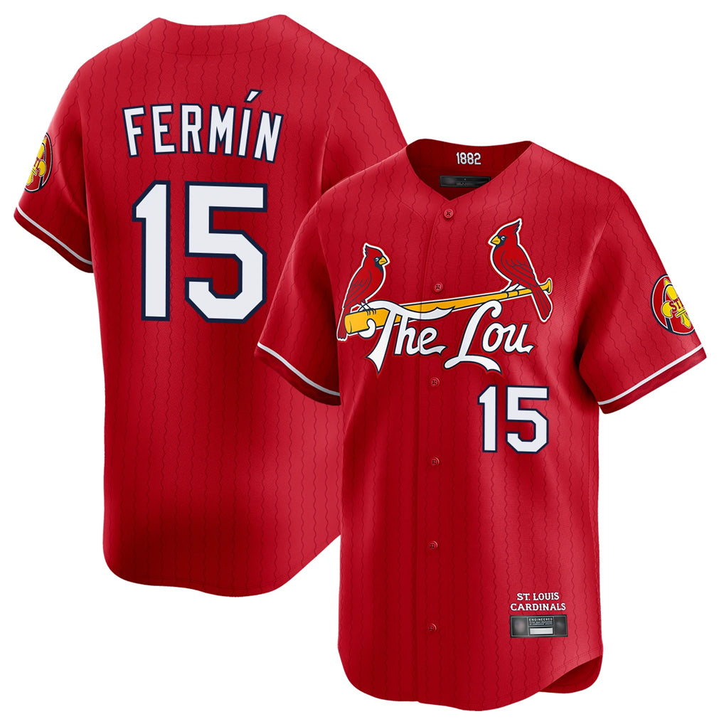 BIPIHUC St. Louis Cardinals #15 Jose Fermin Player Red City Connect Limited Stitched Jerseys