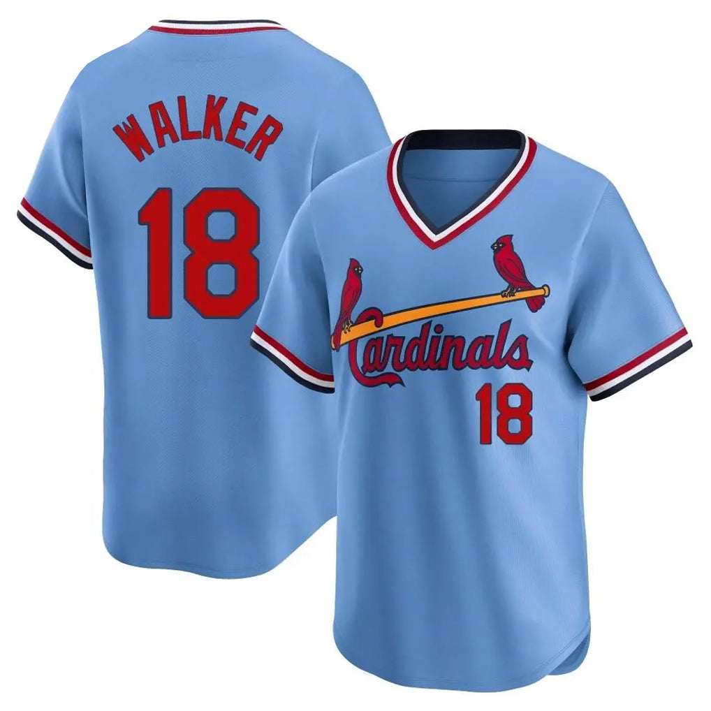 BIPIHUC St. Louis Cardinals #18 Jordan Walker Player Light Blue City Connect Home T-shirt Stitched Jerseys