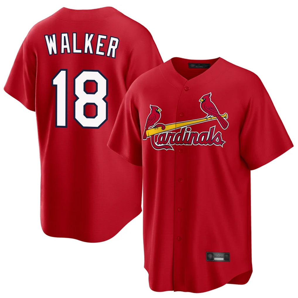 BIPIHUC St. Louis Cardinals #18 Jordan Walker Player Red Home Game Stitched Jerseys