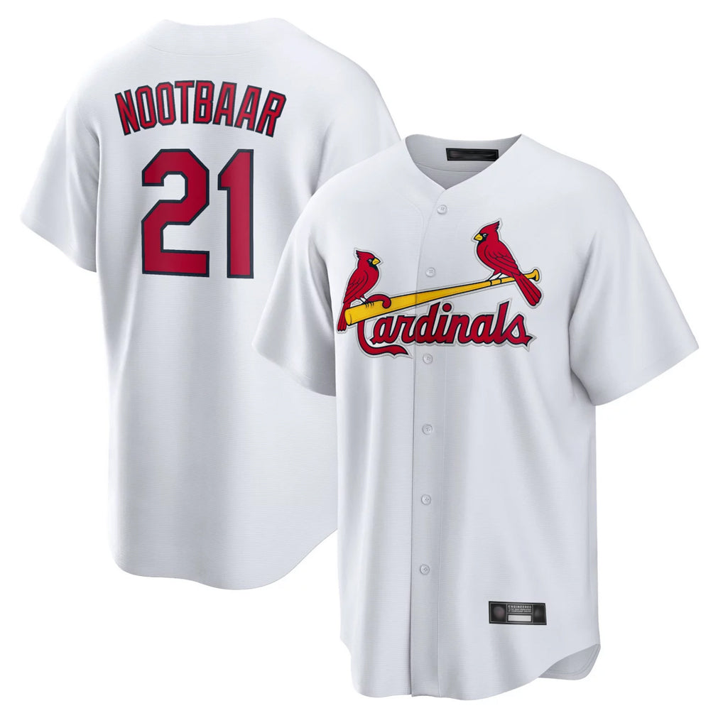 BIPIHUC St. Louis Cardinals #21 Lars Nootbaar Player White Home Game Stitched Jerseys