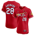 BIPIHUC St. Louis Cardinals #28 Nolan Arenado Player Red City Connect Limited Elite Stitched Jerseys