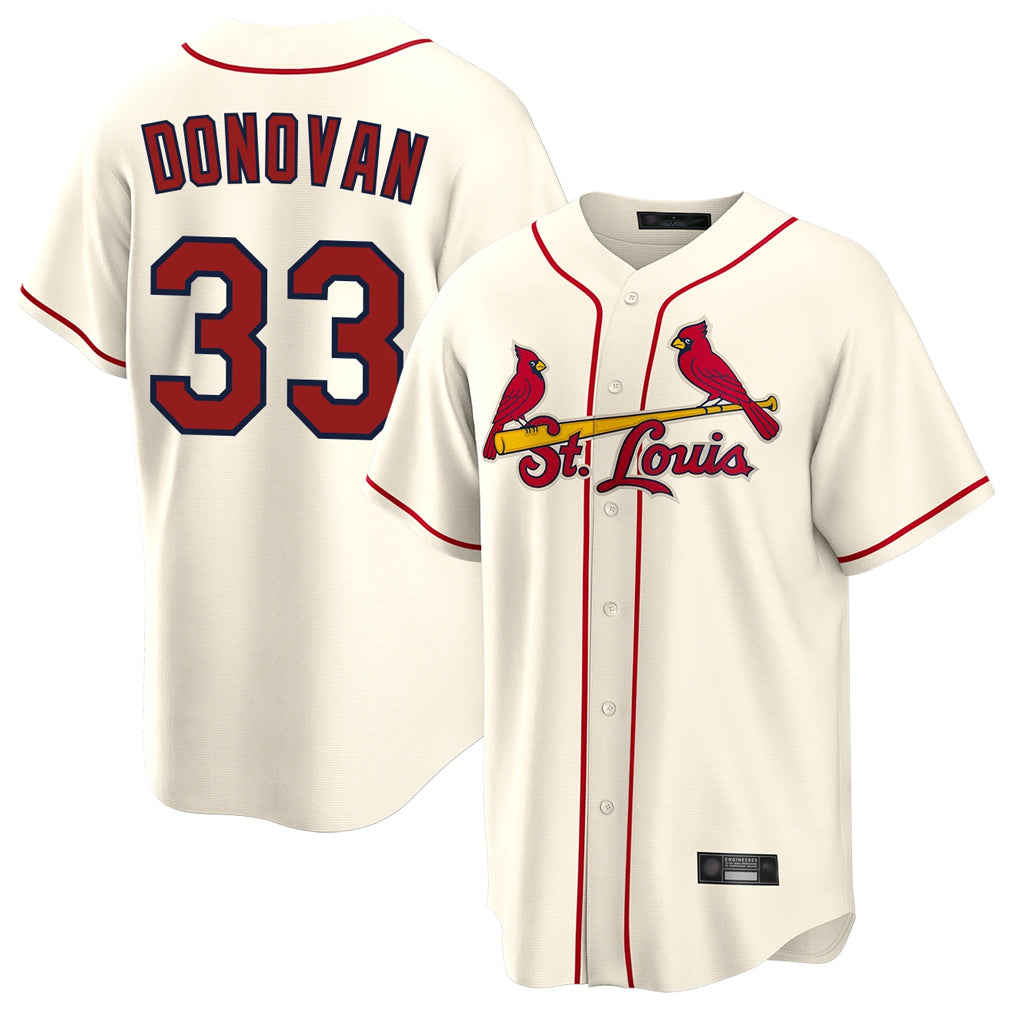 BIPIHUC St. Louis Cardinals #33 Brendan Donovan Player Cream Home Game Stitched Jerseys