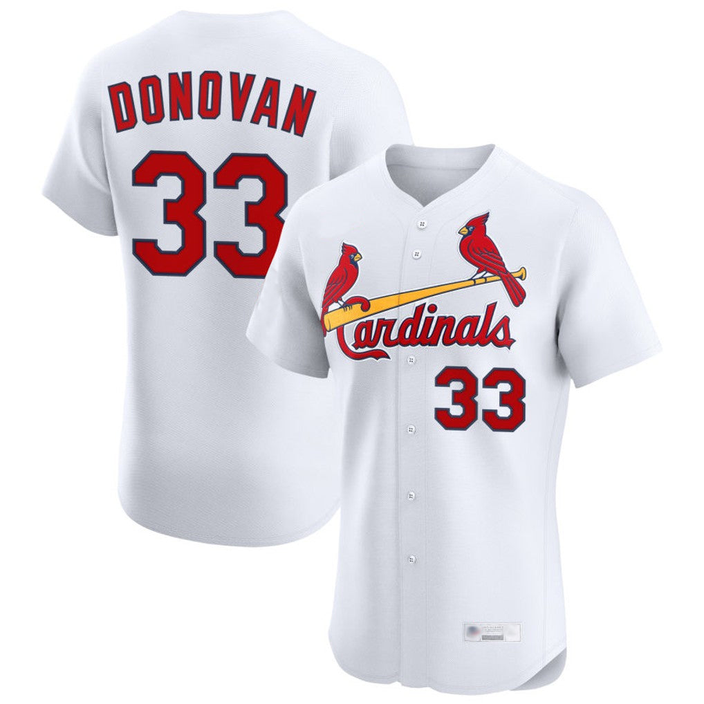 BIPIHUC St. Louis Cardinals #33 Brendan Donovan Player White Home Limited Elite Stitched Jerseys