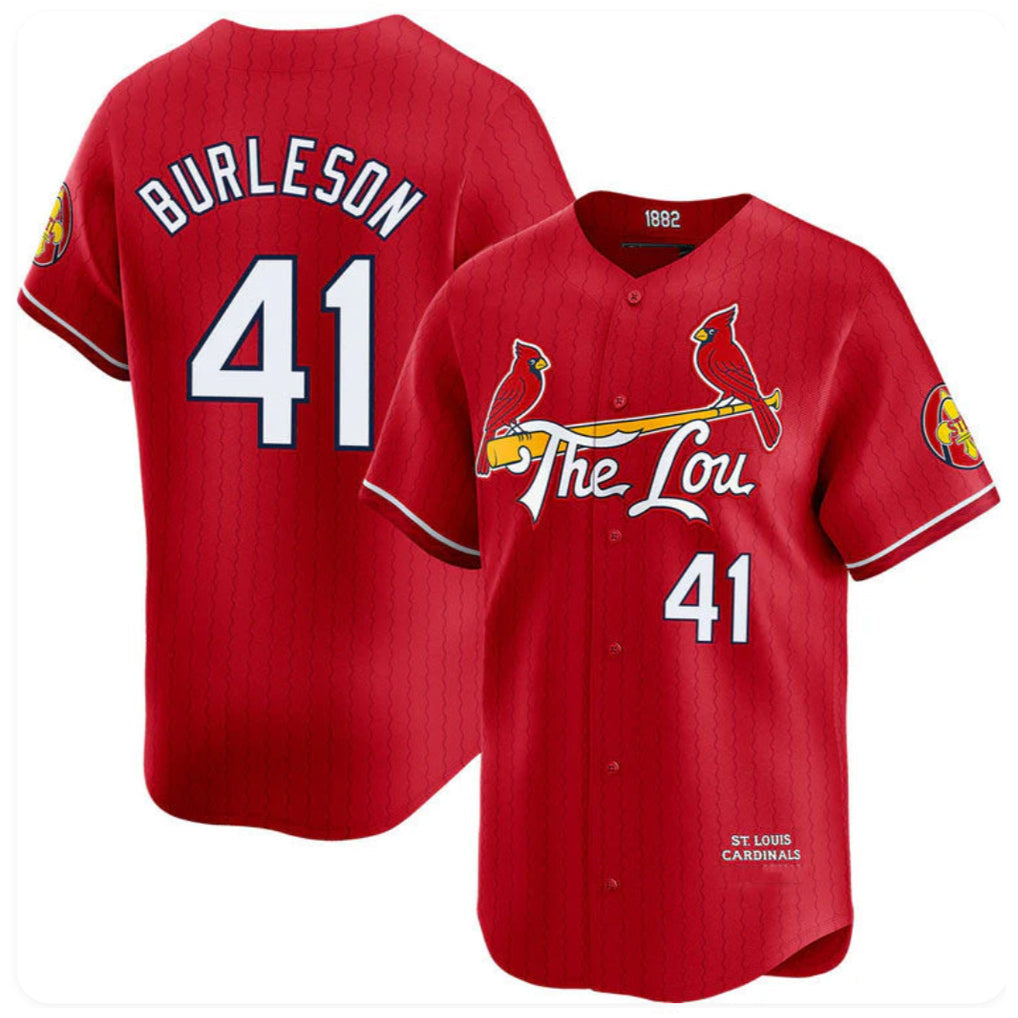 BIPIHUC St. Louis Cardinals #41 Alec Burlesona Player Red City Connect Limited Stitched Jerseys