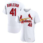 BIPIHUC St. Louis Cardinals #41 Alec Burlesona Player White Home Limited Elite Stitched Jerseys