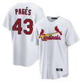 BIPIHUC St. Louis Cardinals #43 Pedro Pages Player White Home Game Stitched Jerseys
