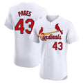 BIPIHUC St. Louis Cardinals #43 Pedro Pages Player White Home Limited Elite Stitched Jerseys