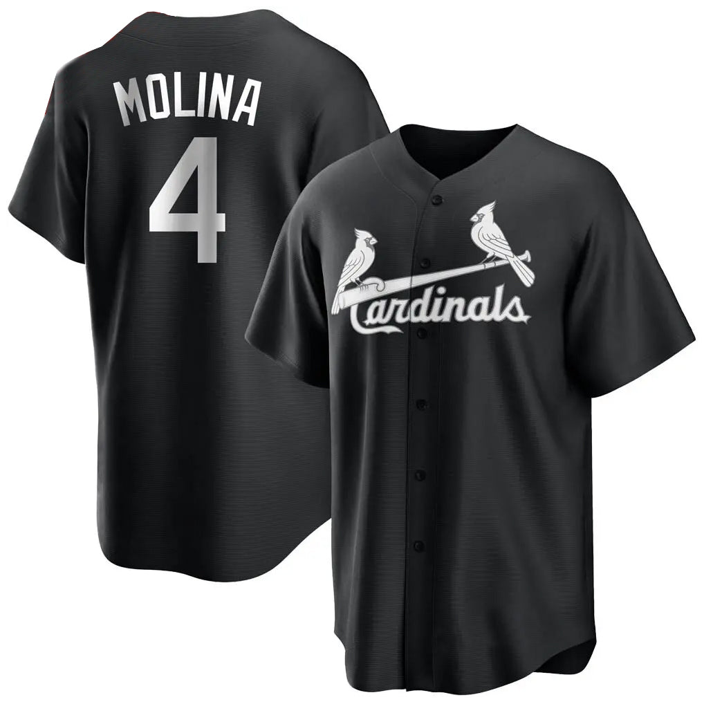 BIPIHUC St. Louis Cardinals #4 Yadier Molina Player Black City Connect Home Limited Stitched Jerseys