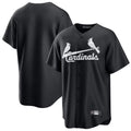 BIPIHUC St. Louis Cardinals Blank Player Black Cooperstown Collection Limited Stitched Jerseys