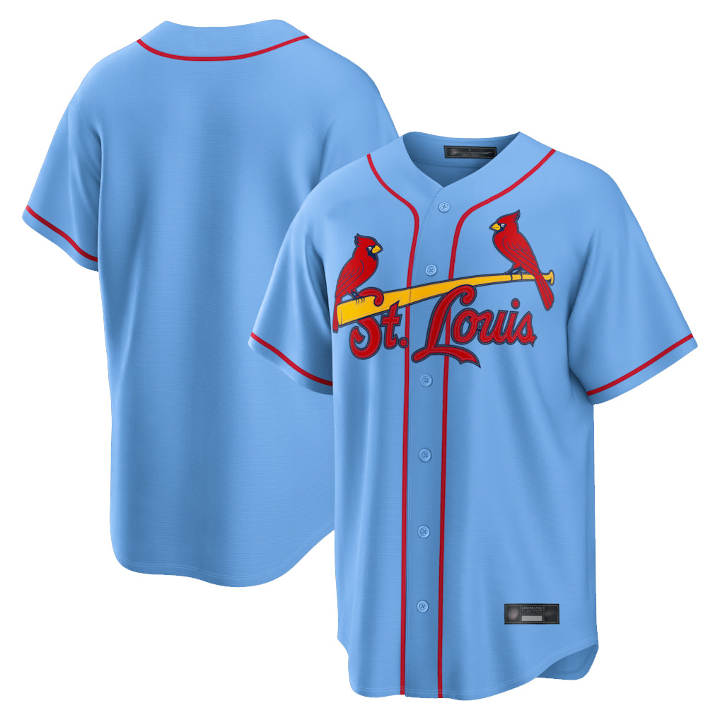 BIPIHUC St. Louis Cardinals Blank Player Light Blue Home Limited Game Stitched Jerseys