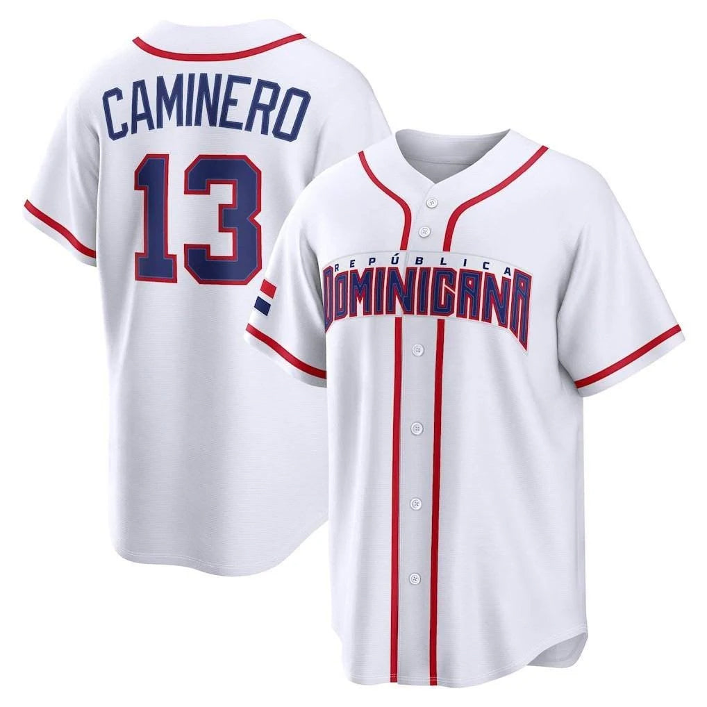 BIPIHUC TB.Rays #13 Junior Caminero Player White 2026 World Classic Limited Stitched Jerseys
