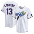 BIPIHUC TB.Rays #13 Junior Caminero Player White City Connect Home Stitched Jerseys