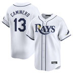 BIPIHUC TB.Rays #13 Junior Caminero Player White Home Limited Stitched Jerseys