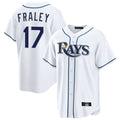 BIPIHUC TB.Rays #17 Jake Fraley Player White Home Game Stitched Jerseys